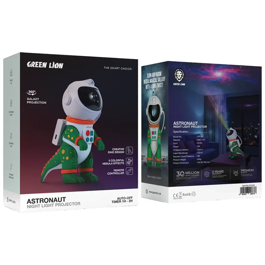 Green Lion Astronaut Galaxy Night Light Projector Green Lion Astronaut Galaxy Night Light Projector