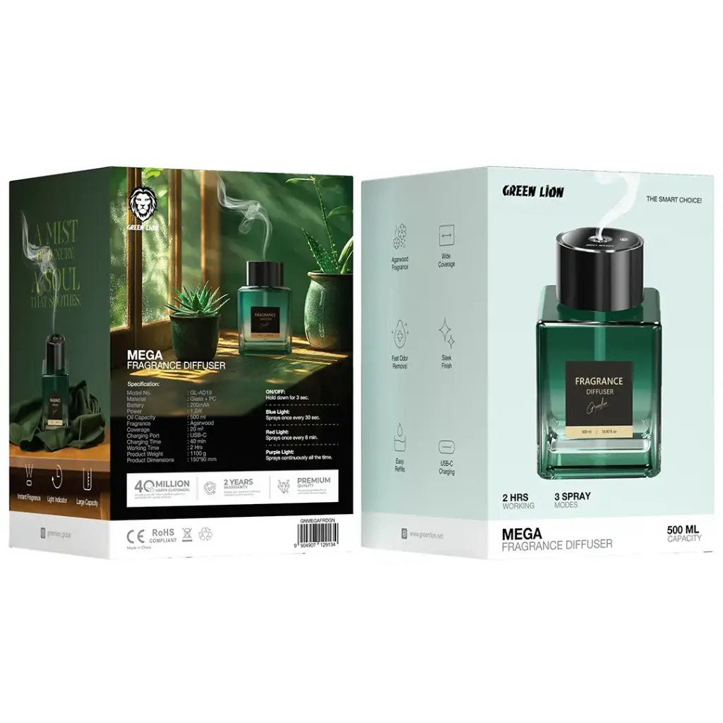 Green Lion Mega Fragrance Diffuser 500ML Green Green Lion Mega Fragrance Diffuser 500ML Green