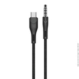 Green Lion AUX to Type-C Cable 1.2m - Black