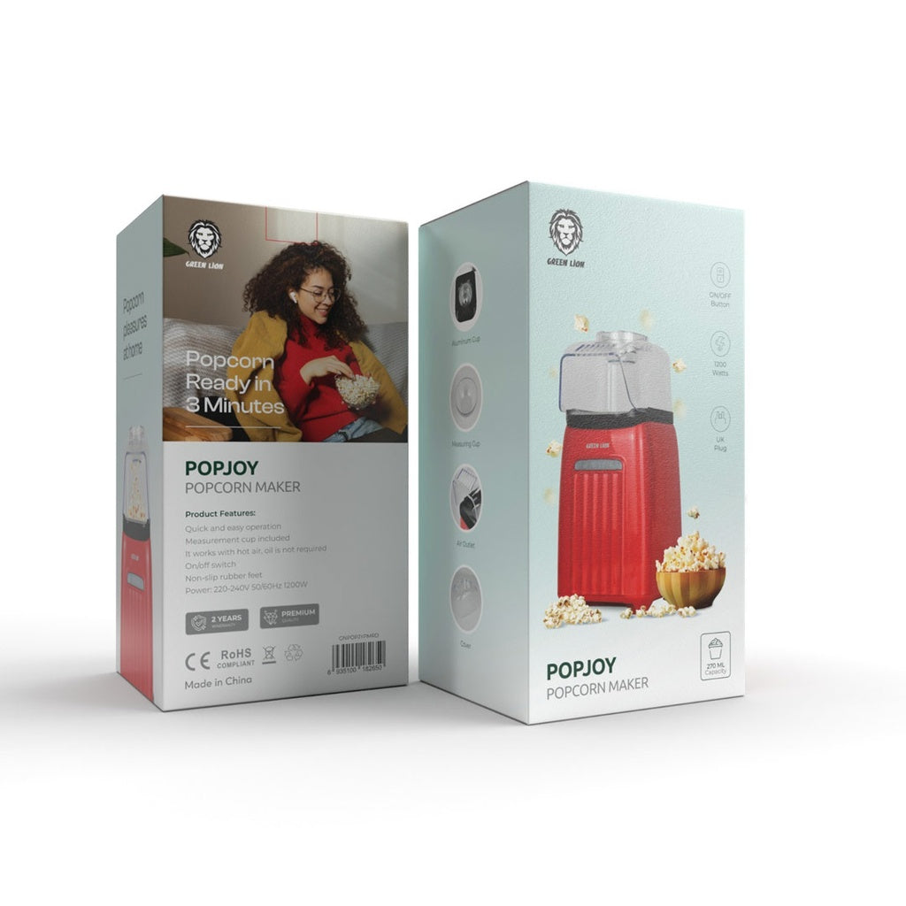 Green Lion PopJoy Pop Corn Maker 1200W 270ML- RED Green Lion PopJoy Pop Corn Maker 1200W 270ML- RED