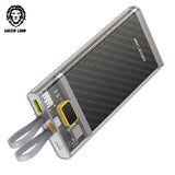 Green Lion Transparent 2 Power Bank with Integrated Cables 10000mAh - Gray