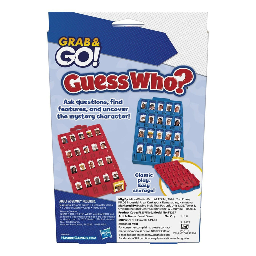 Hasbro Gaming - GUESS WHO GRAB & GO Hasbro Gaming - GUESS WHO GRAB & GO