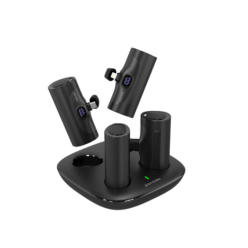 Porodo 5000mAh  4 Power Bank Station - Lightning / Type-C