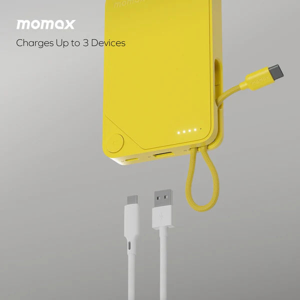 MOMAX 1-POWER X 10000mAh POWER BANK WITH USB-C CABLE MOMAX 1-POWER X 10000mAh POWER BANK WITH USB-C CABLE