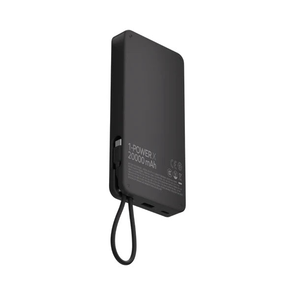 MOMAX 1-POWER X 20000mAh POWER BANK WITH BUILT-IN USB-C CABLE MOMAX 1-POWER X 20000mAh POWER BANK WITH BUILT-IN USB-C CABLE