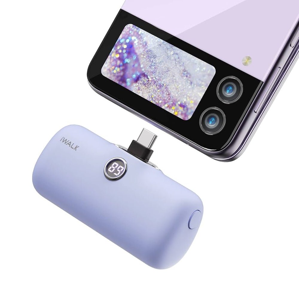 iWALK Portable Charger 4800mAh Power Bank LED Display - Purple iWALK Portable Charger 4800mAh Power Bank LED Display - Purple