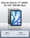 ESR Zero Soft Case, Compatible with iPad Air 11 inch, Air 10.9 (5th/4th Gen), Frosted Clear