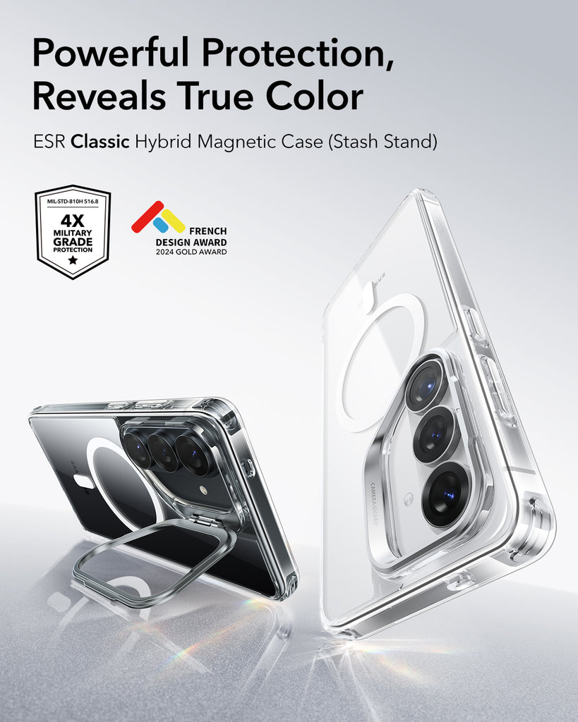 ESR Classic Hybrid Stash Stand S26 Plus, Clear ESR Classic Hybrid Stash Stand S26 Plus, Clear