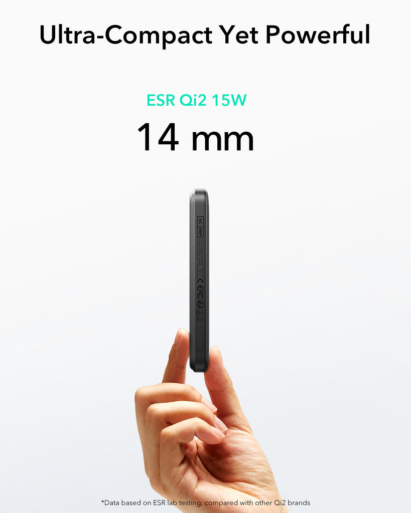 ESR Qi2 MagSlim Power Bank (5000 mAh) - Black ESR Qi2 MagSlim Power Bank (5000 mAh) - Black