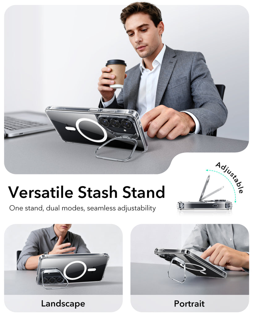 ESR Classic Hybrid Stash Stand S26 Plus, Clear ESR Classic Hybrid Stash Stand S26 Plus, Clear