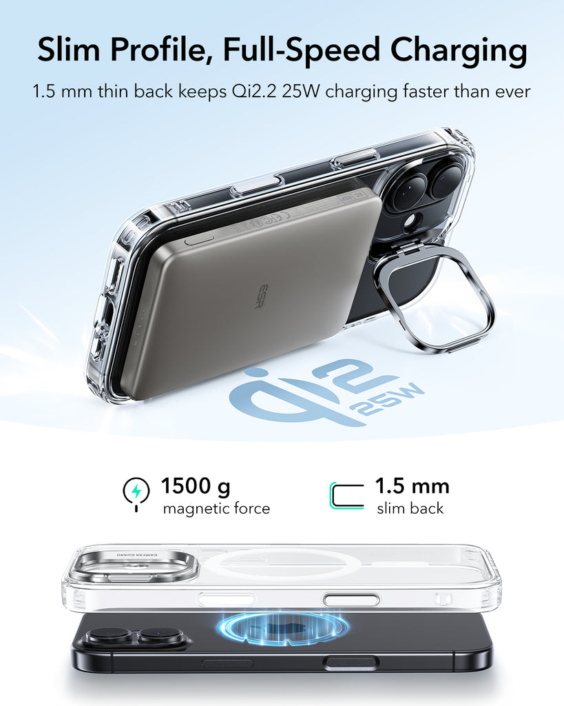 ESR Classic Hybrid Magnetic Case for iPhone 17 Air (Camera Control, Stash Stand) ESR Classic Hybrid Magnetic Case for iPhone 17 Air (Camera Control, Stash Stand)