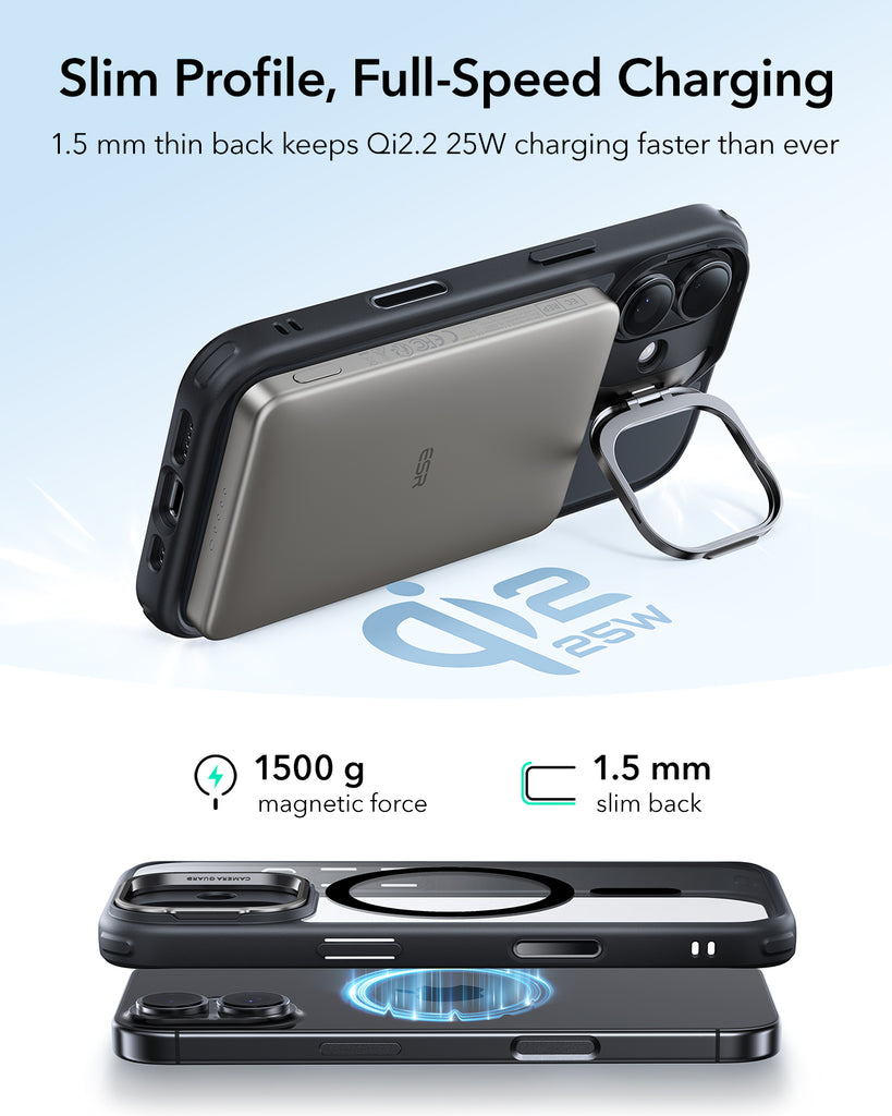 ESR Classic Hybrid Magnetic Case for iPhone 17 Air (Camera Control, Stash Stand) ESR Classic Hybrid Magnetic Case for iPhone 17 Air (Camera Control, Stash Stand)