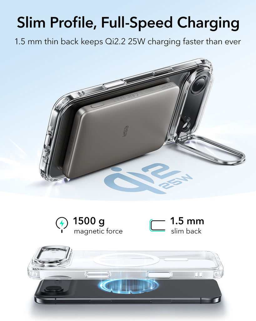 ESR Classic Hybrid Magnetic Case for iPhone 17 Air (Camera Control, Stash Stand) ESR Classic Hybrid Magnetic Case for iPhone 17 Air (Camera Control, Stash Stand)