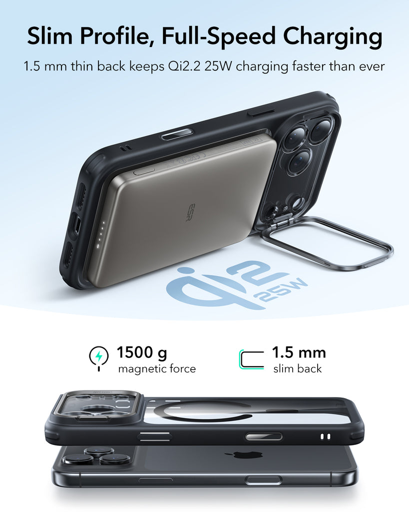 ESR Classic Hybrid Magnetic Case for iPhone 17 Pro (Camera Control, Stash Stand) ESR Classic Hybrid Magnetic Case for iPhone 17 Pro (Camera Control, Stash Stand)