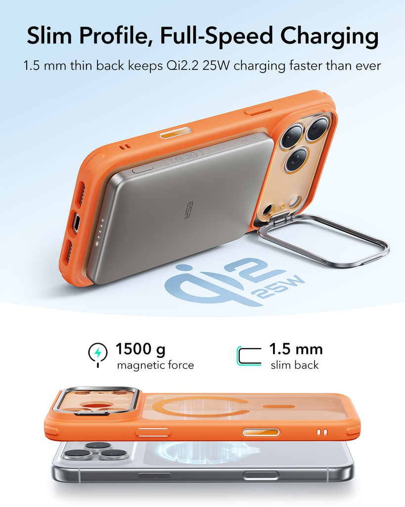 ESR Classic Hybrid Magnetic Case for iPhone 17 Pro (Camera Control, Stash Stand) ESR Classic Hybrid Magnetic Case for iPhone 17 Pro (Camera Control, Stash Stand)