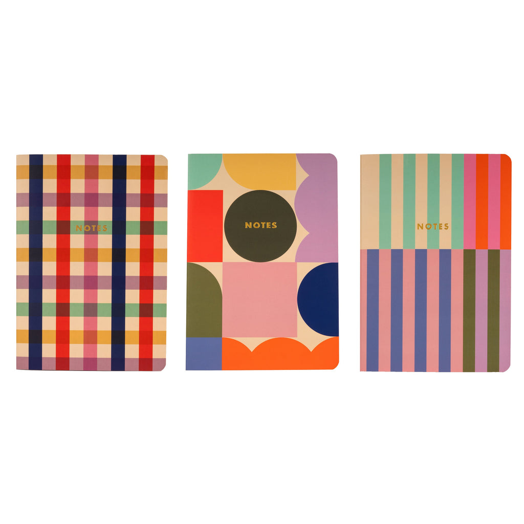 KIKKERLAND - A5 NOTEBOOK SET OF 3 KIKKERLAND - A5 NOTEBOOK SET OF 3