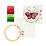 KIKKERLAND Mini Cross Stitch Embroidery Kit Butterfly