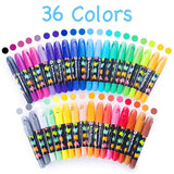 KIKKERLAND SILKY WASHABLE CRAYONS BABY ROO 36 COLOURS