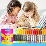 KIKKERLAND SILKY WASHABLE CRAYONS BABY ROO 36 COLOURS