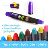 KIKKERLAND SILKY WASHABLE CRAYONS BABY ROO 36 COLOURS