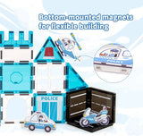 TOOKY TOYS POLICE SERIES GLASS MAGNETIC BUILDING BLOCKS 42(PCS)