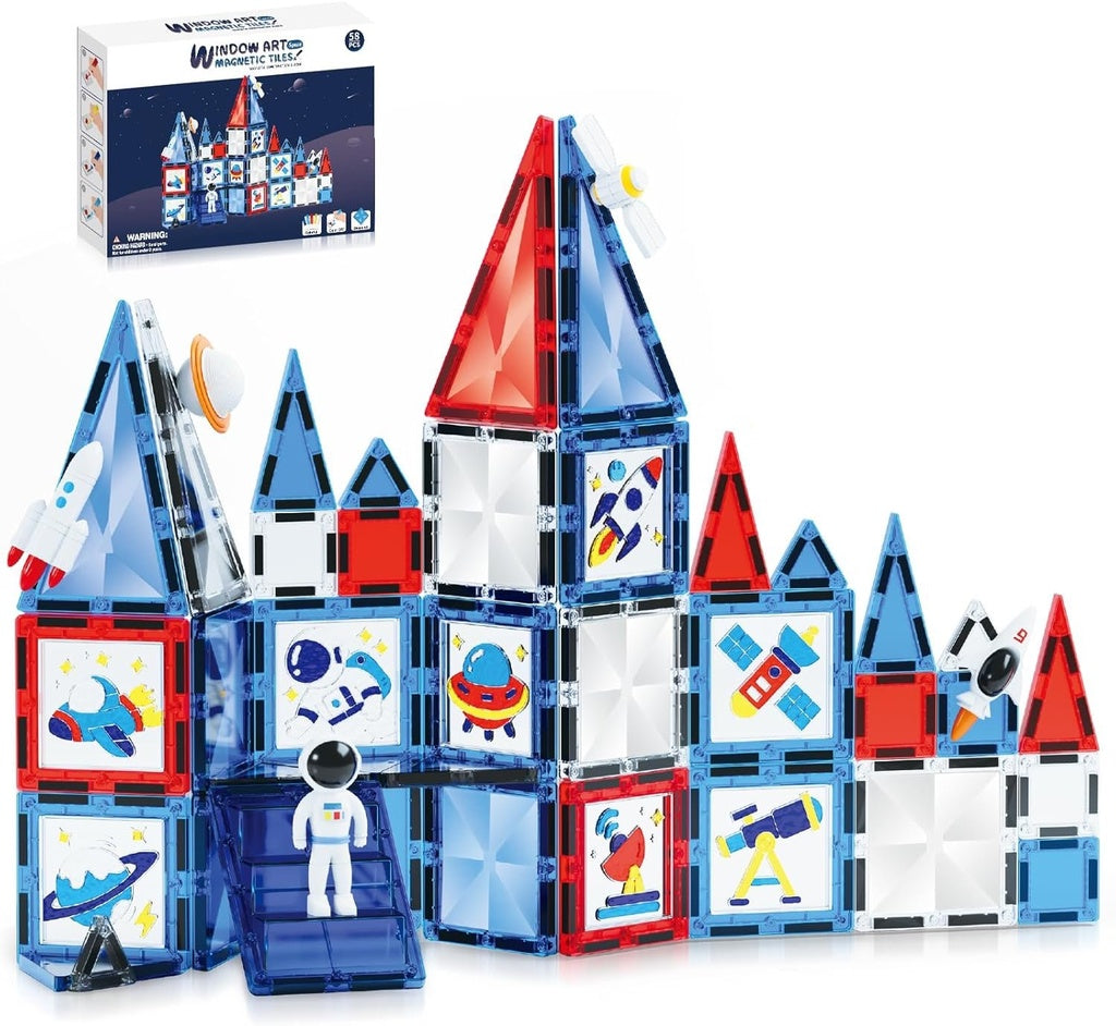 TOOKY TOYS SPACE SERIES COLOR WINDOW MAGNETIC TILES