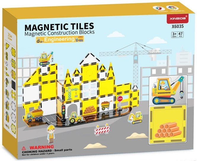 Xinaida ENGINEERING SERIES MAGNETIC BUILDING BLOCKS 47(PCS) Xinaida ENGINEERING SERIES MAGNETIC BUILDING BLOCKS 47(PCS)