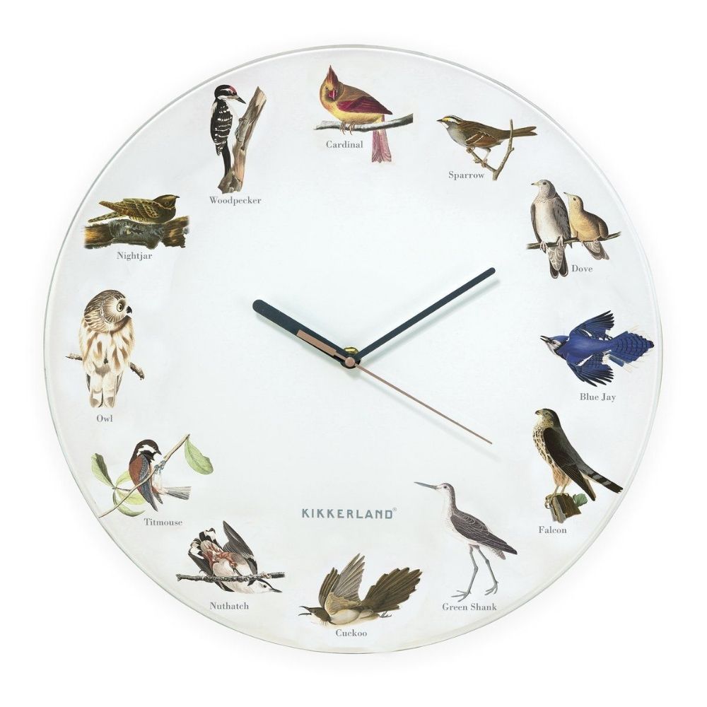 Kikkerland Bird Call Wall Clock