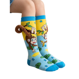 Kikkerland Monkey Plush Tail 3D Socks