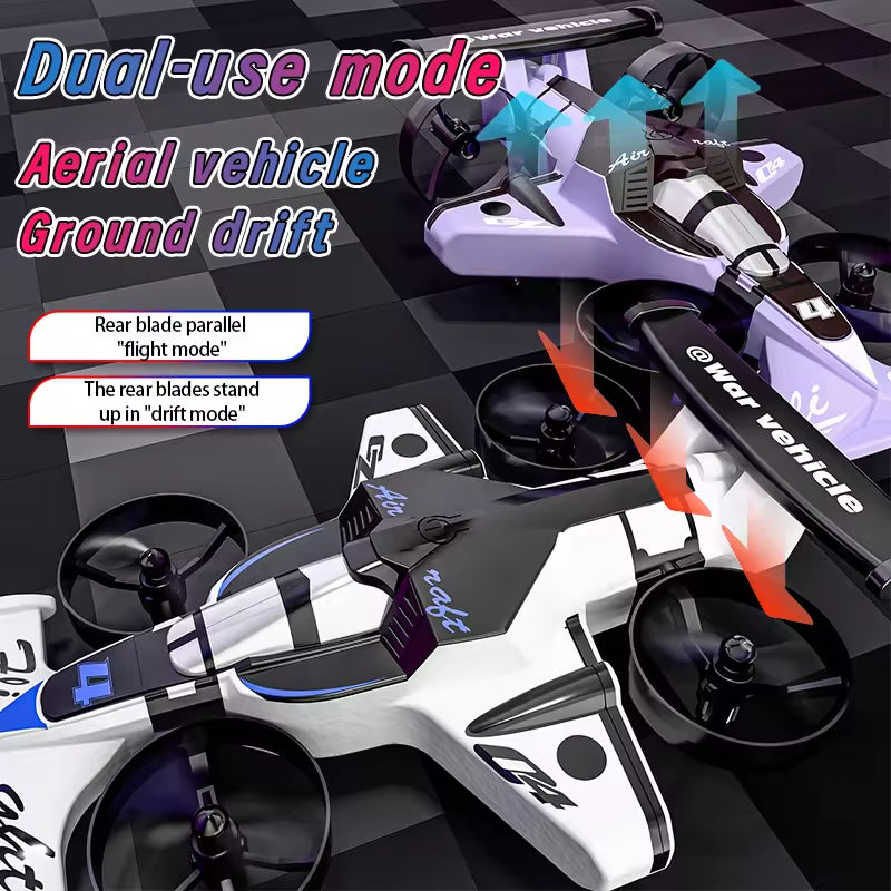 2 IN 1 Remote Control Drone & Stunt Car 2 IN 1 Remote Control Drone & Stunt Car