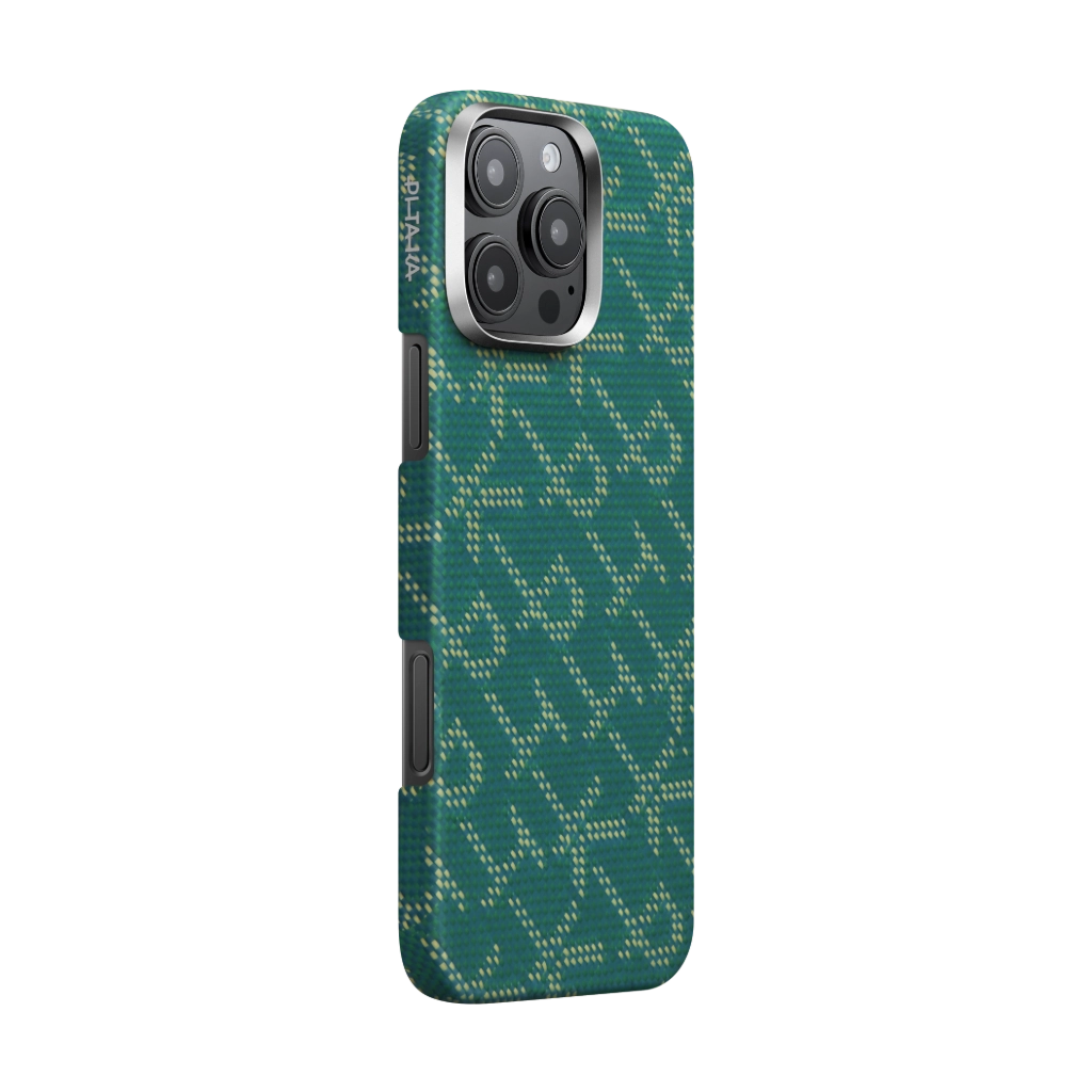 PITAKA TACTILE WOVEN CASE CASE FOR IPHONE SERIES 16 -GREEN/GOLD PITAKA TACTILE WOVEN CASE CASE FOR IPHONE SERIES 16 -GREEN/GOLD