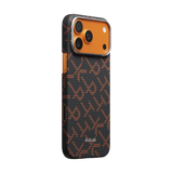 PITAKA Monogram Edge Case For iPhone 17 Pro/Pro Max (Leaping-Orange Black)