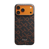 PITAKA Monogram Edge Case For iPhone 17 Pro/Pro Max (Leaping-Orange Black)