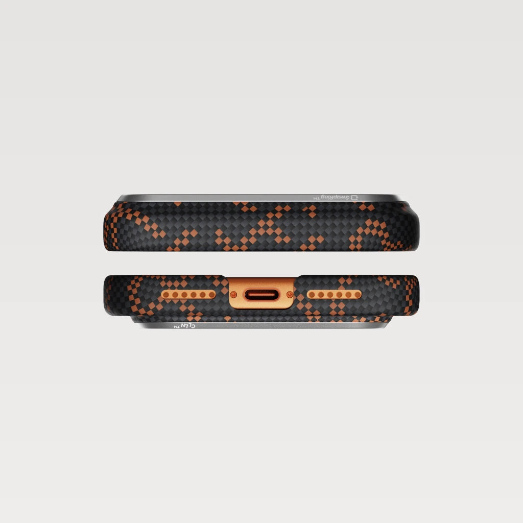 PITAKA Monogram Edge Case For iPhone 17 Pro/Pro Max (Leaping-Orange Black) PITAKA Monogram Edge Case For iPhone 17 Pro/Pro Max (Leaping-Orange Black)