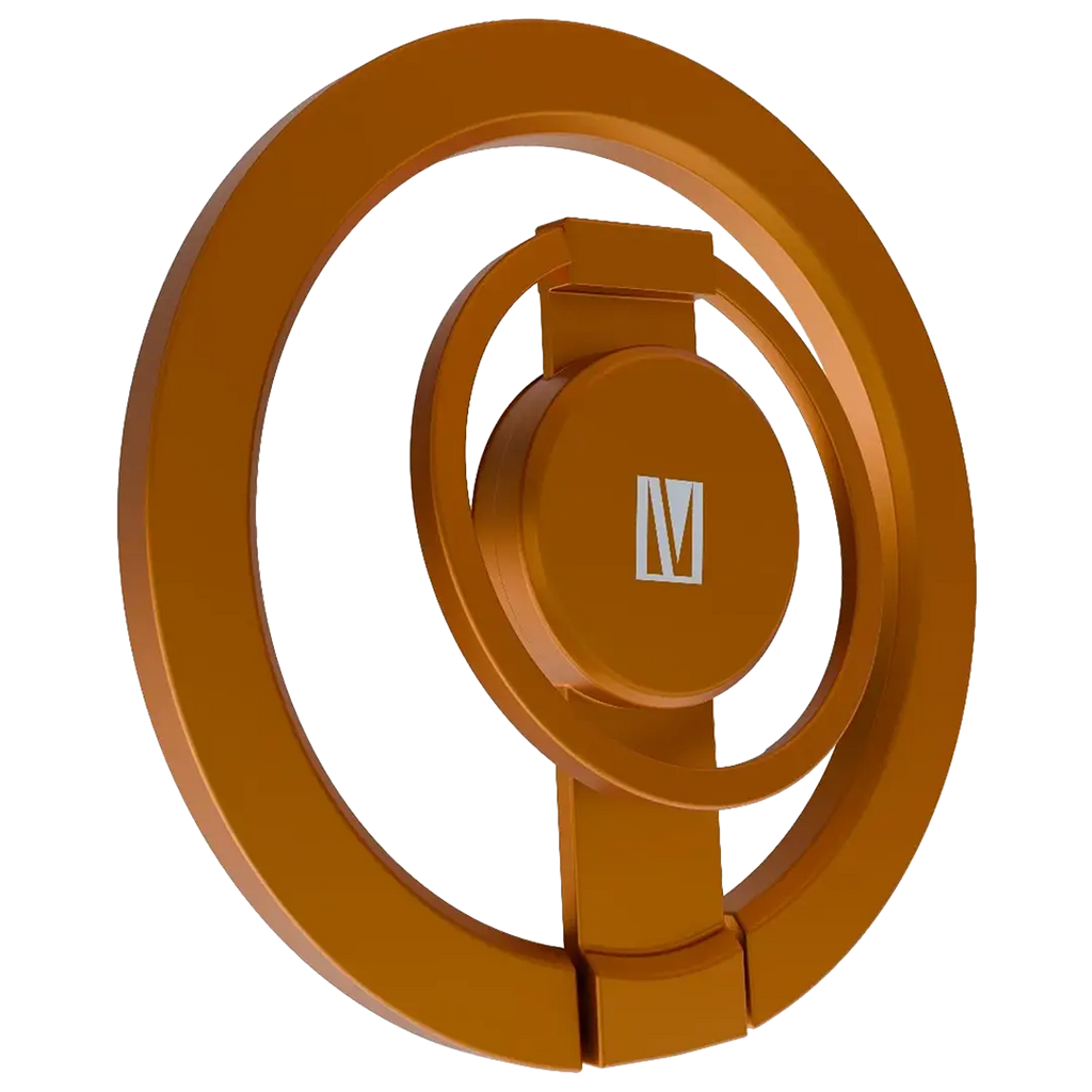 Levelo SpinGrip Magnetic Phone Grip Holder W/ Spinner - Orange
