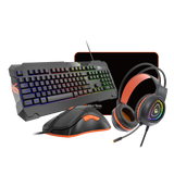 Meetion Wired RGB Gaming Bundle - Keyboard Headset Mice And Mouse Pad Black (MT-C505)