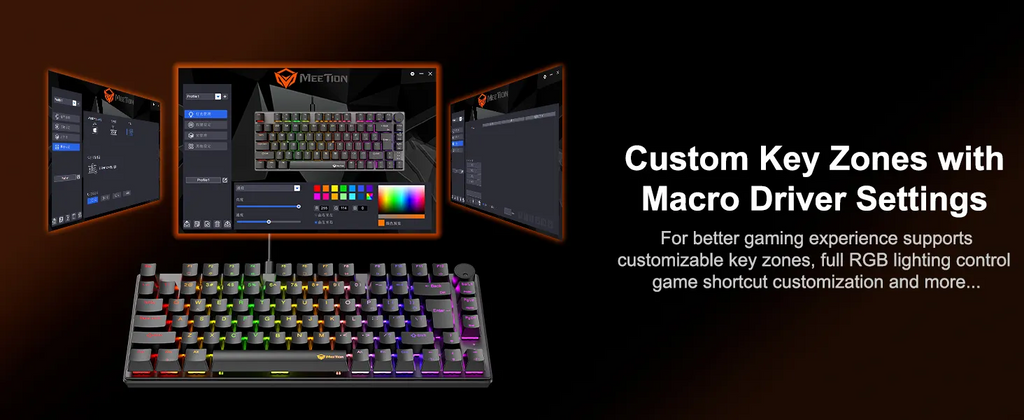 Meetion RGB Red Switch Mini Wired Gaming Mechanical Keyboard (MK006 Pro) Meetion RGB Red Switch Mini Wired Gaming Mechanical Keyboard (MK006 Pro)
