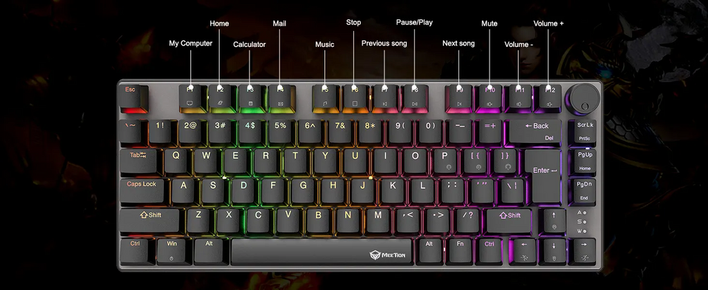 Meetion RGB Red Switch Mini Wired Gaming Mechanical Keyboard (MK006 Pro) Meetion RGB Red Switch Mini Wired Gaming Mechanical Keyboard (MK006 Pro)