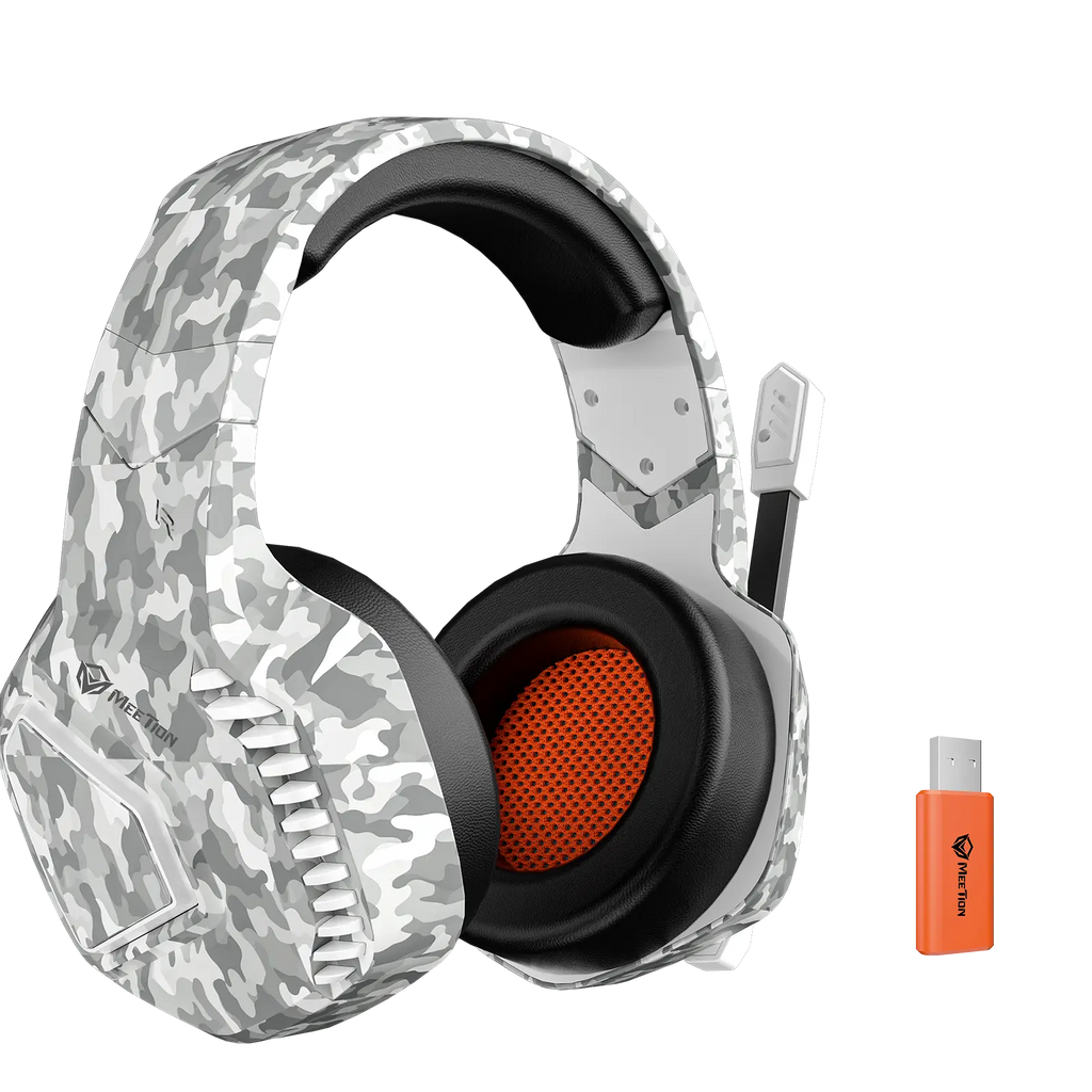 Meetion Wireless Surround Sound Gaming Headset Tri-Mode Headset (BTH014) - White