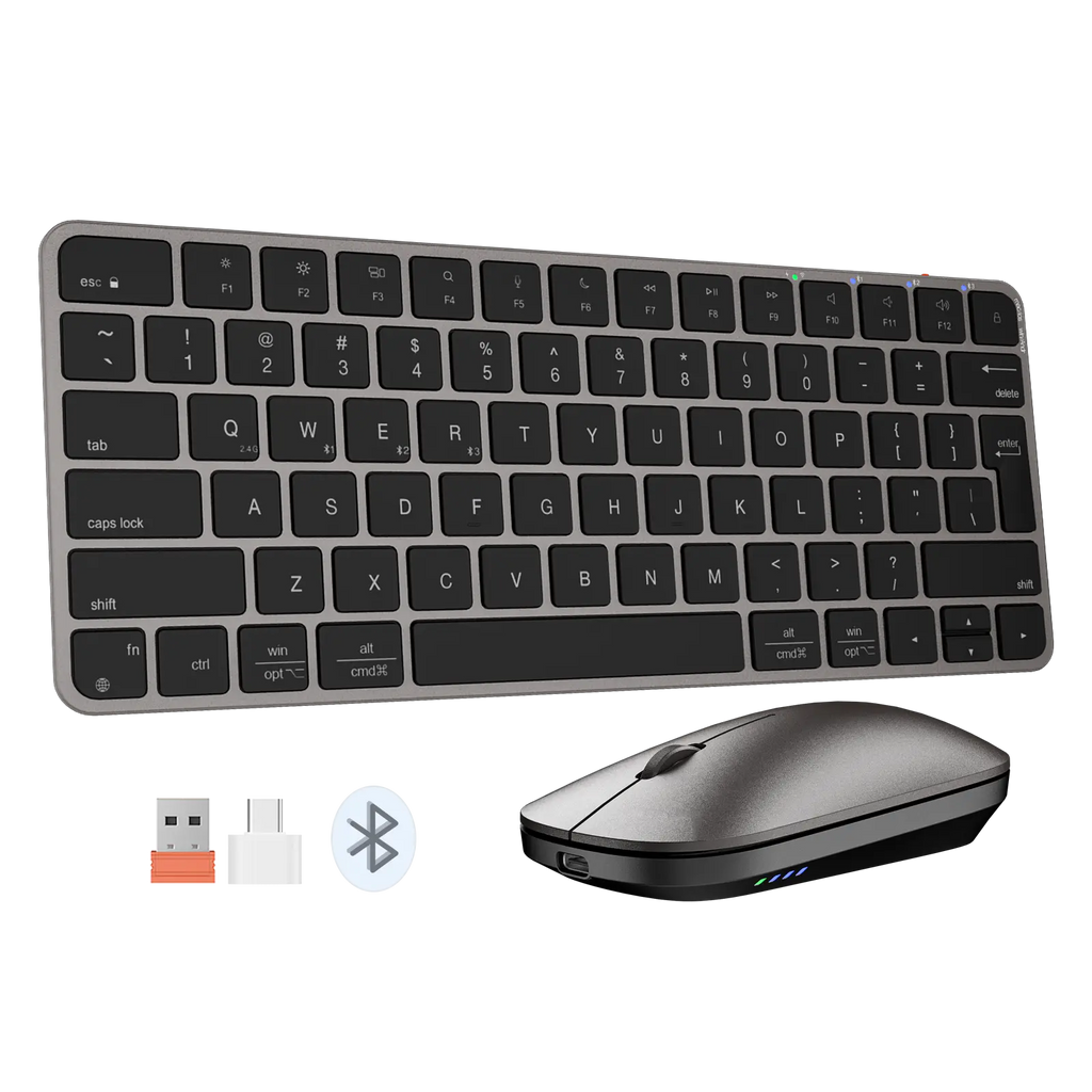 Meetion Wireless Ultra-thin Apple Keyboard and Mouse Combo (ikey C210) - Black