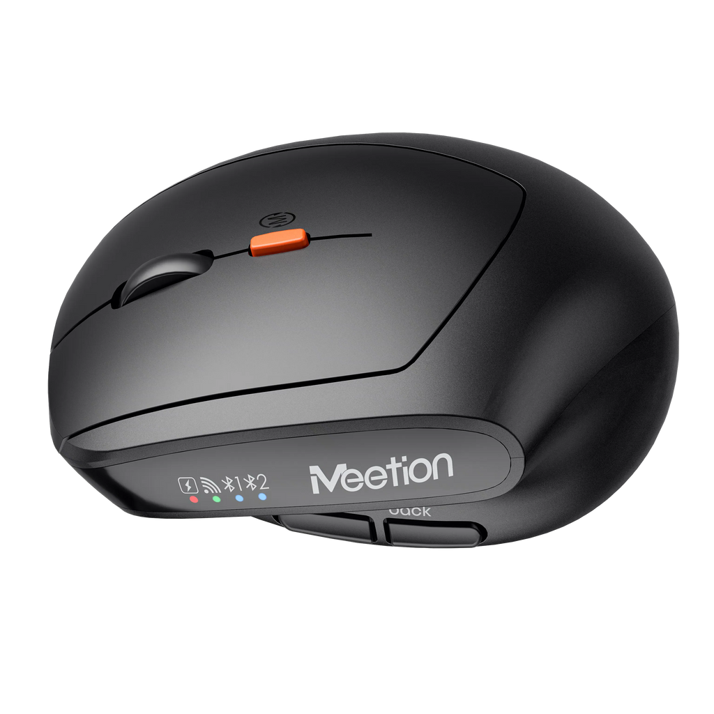 Meetion Dual Mode 2.4Ghz + Bluetooth Ergonomic Vertical Wireless Mouse Rechargeable (BTM008)