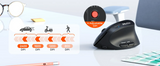 Meetion Dual Mode 2.4Ghz + Bluetooth Ergonomic Vertical Wireless Mouse Rechargeable (BTM008)