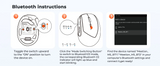 Meetion Dual Mode 2.4Ghz + Bluetooth Ergonomic Vertical Wireless Mouse Rechargeable (BTM008)