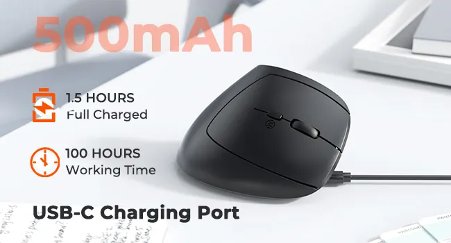 Meetion Dual Mode 2.4Ghz + Bluetooth Ergonomic Vertical Wireless Mouse Rechargeable (BTM008) Meetion Dual Mode 2.4Ghz + Bluetooth Ergonomic Vertical Wireless Mouse Rechargeable (BTM008)