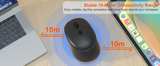 Meetion Whisper Silent Wireless Dual Mode Wireless + Bluetooth and Rechargeable Mouse (BTM571)