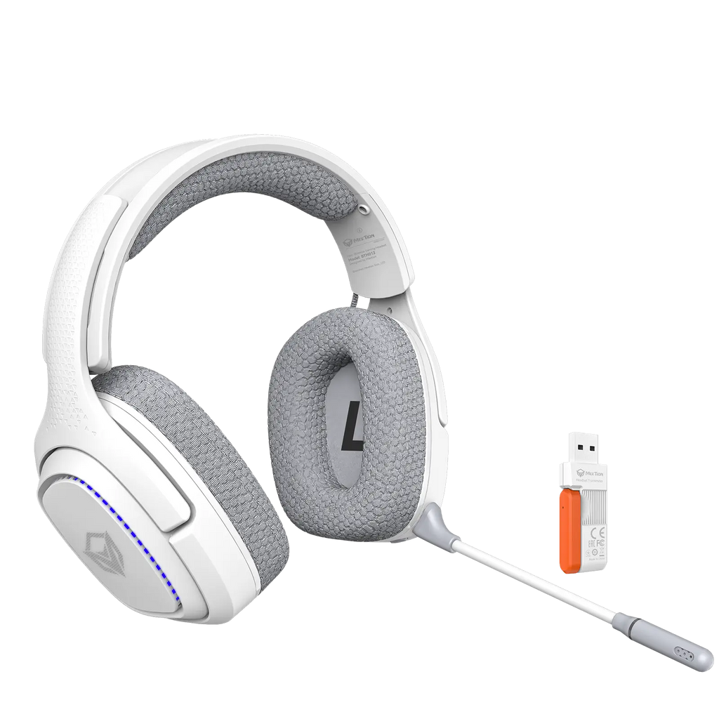 Meetion Wireless Tri-Mode Headset Leather Form (BTH012)-Black