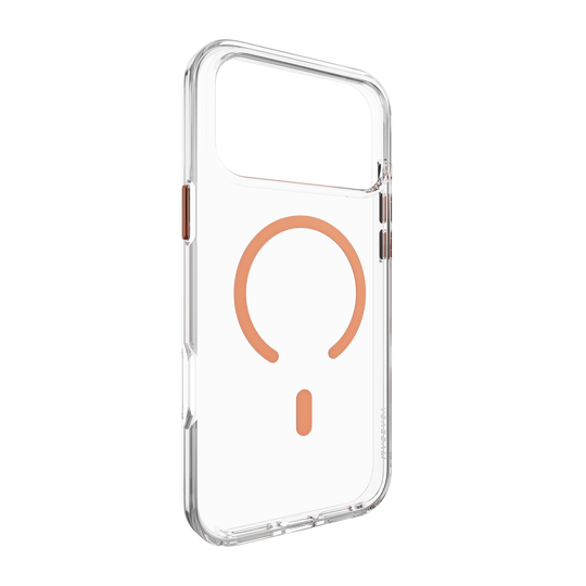 MAGEASY CLEAR CASE FOR IPHONE 17 SERIES - TRANSPARENT/ CORAL RING MAGEASY CLEAR CASE FOR IPHONE 17 SERIES - TRANSPARENT/ CORAL RING