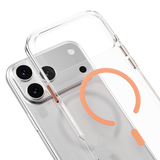 MAGEASY CLEAR CASE FOR IPHONE 17 SERIES - TRANSPARENT/ CORAL RING