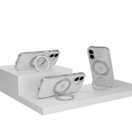 MAGEASY MAGSTAND 360 ROTATING RING CASE FOR IPHONE 17 SERIES -TRANSPARENT MAGEASY MAGSTAND 360 ROTATING RING CASE FOR IPHONE 17 SERIES -TRANSPARENT