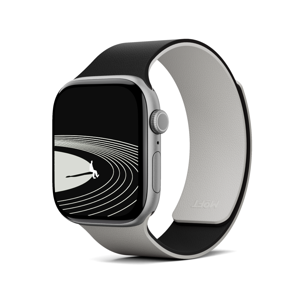 Moft Strap Snap Silicon Band Apple Watch Series 11 42mm Jet Black/Beach White